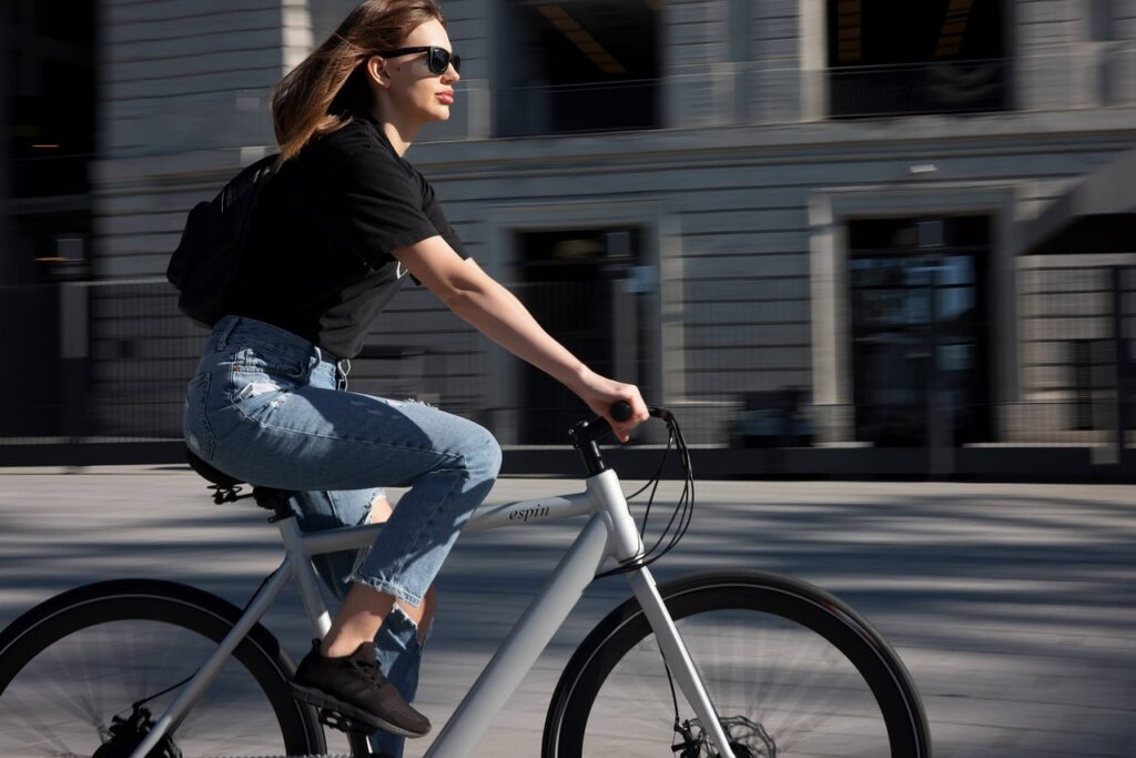 san francisco, woman, electric bike